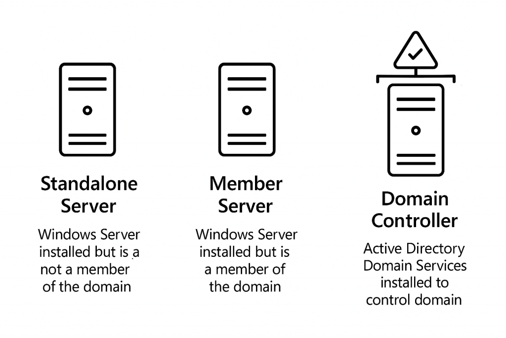 Three types of Windows Servers