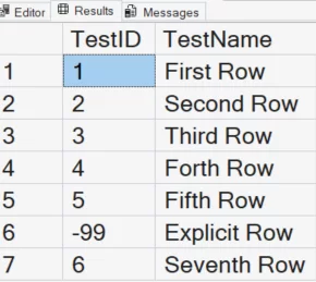 Return to auto-numbering in an IDENTITY column by turning IDENTITY_INSERT OFF. 