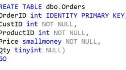 Create Table Code