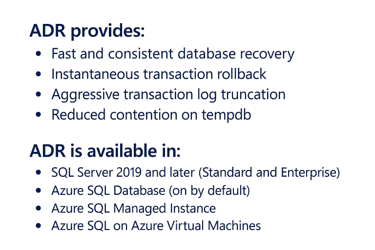 Accelerated Database Recovery in SQL Server Explained - John Deardurff