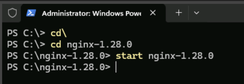 start nginx-1.28.0 