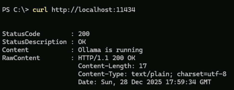 curl http://localhost:11434