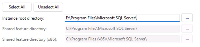SQL Server 2025 Setup. Change Instance Root Directory.