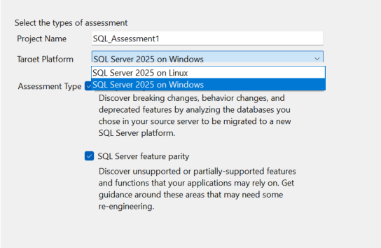 SSMS 22 Hybrid/Migration Component lacks Azure SQL assessment capability