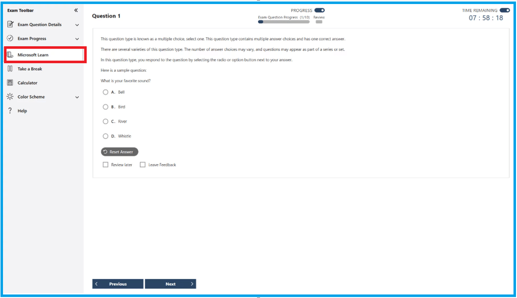 Microsoft Learn in the Exam Environment